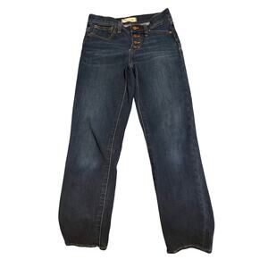 Madewell High-Rise Skinny Jeans in Hayes Wash Button-Front Edition